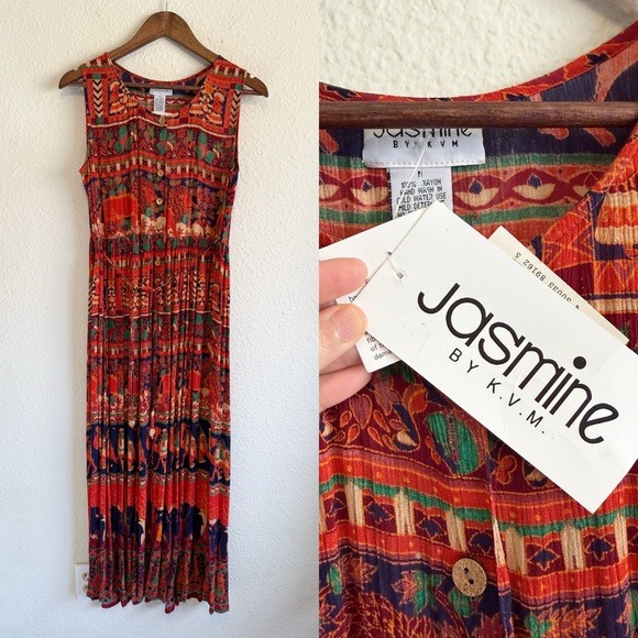 jasmine by K.V.M Dresses & Skirts - Jasmine by K.V.M Boho Elephant Maxi Dress-Size M-NWT